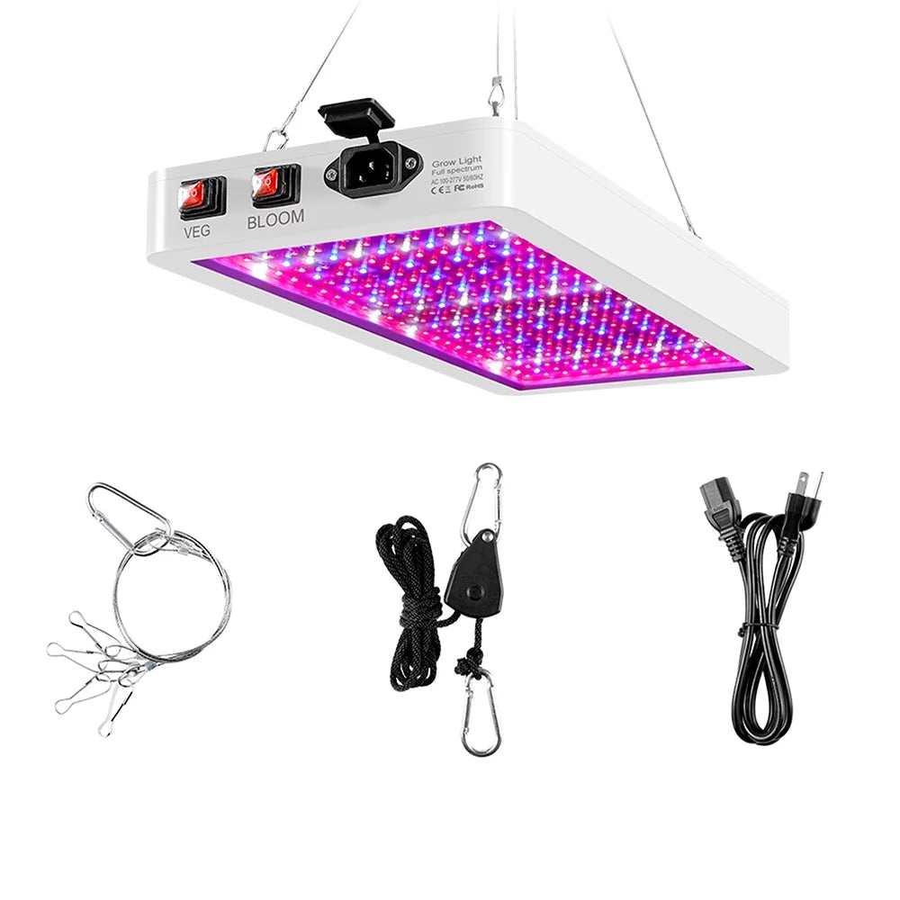 Greenhouse Bloom Veg 312 Seedlings for Hanging for IP65 Waterproof Switch 2000W Lamps Plant Spectrum Flowers LED Dual LEDs and Light Grow Full Plants Indoor Growing