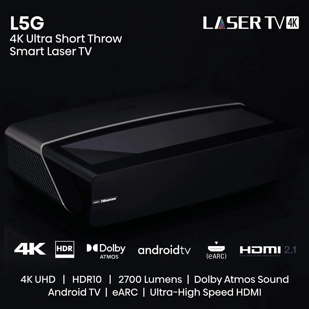 4K Protect Coverage ALR with Hisense Laser Ultra Additional 2 with (2022) Android Short 100-inch Year Epic 100L5G Throw TV by TV Screen