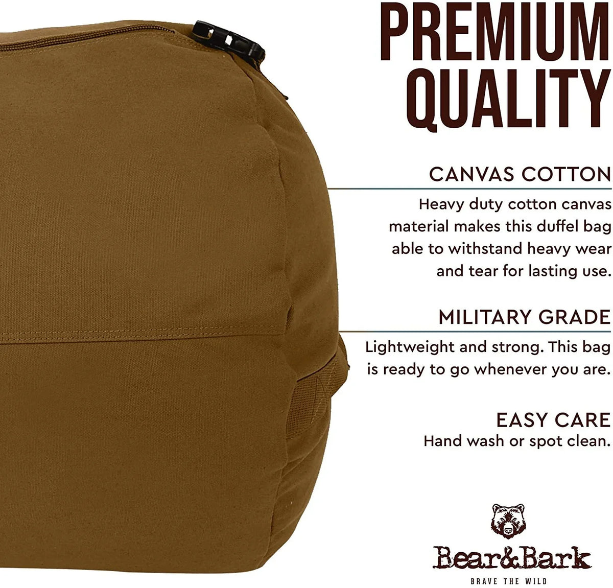 Gym, Men Very Shoulder Backpacking, 195.6L Bag Military Tote Student, Cargo Desert and Storage Duffel - Duffle Luggage Army - Travel Brown 38x20 College Canvas Bag design and and Large for Women
