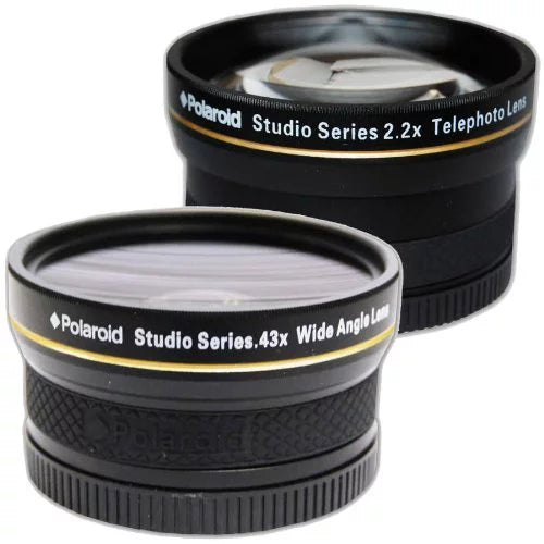 Lens Tripods Digital EOS Kit + Polaroid & Wide Super Camera II Canon Memory Rebel IS Cards EF-S 18-55mm T6 Angle 2.2X & Polaroid HD Telephoto SLR f/3.5-5.6 Accessory 50" 8" + with Lens + .43x + Bundle