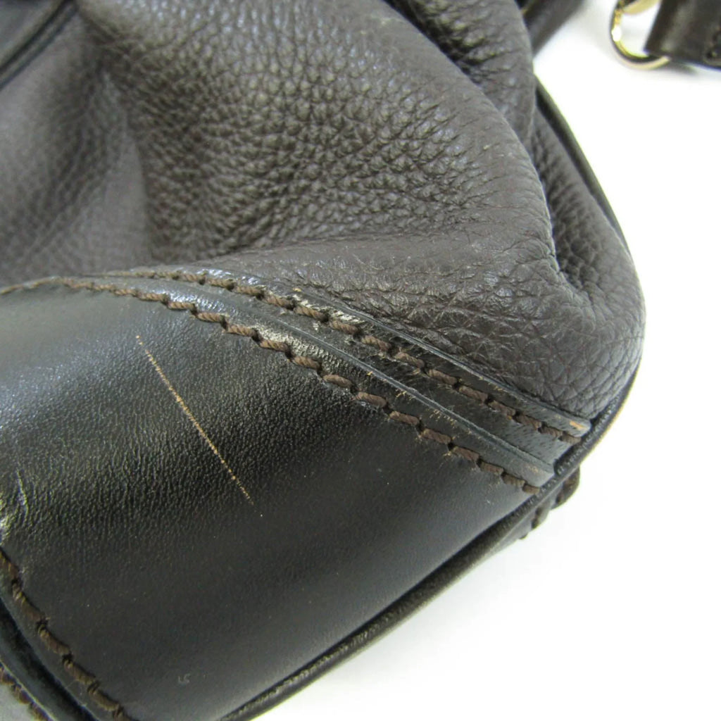Brown Dark (Good) Bag Women's Burberry Leather Handbag,Shoulder Pre-Owned 3801199