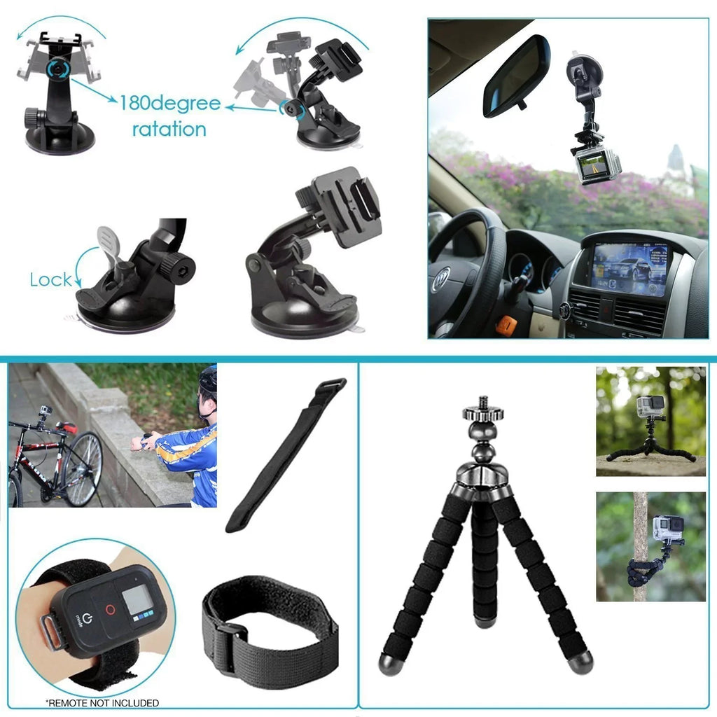 Video, - - Screen, Live Waterproof, Black HERO8 Touch GoPro Restored Accessory Bundle Camera Action (Refurbished) Streaming, You Piece - Stabilization 4K 50 All Kit UHD 12MP Need Photos, with Digital