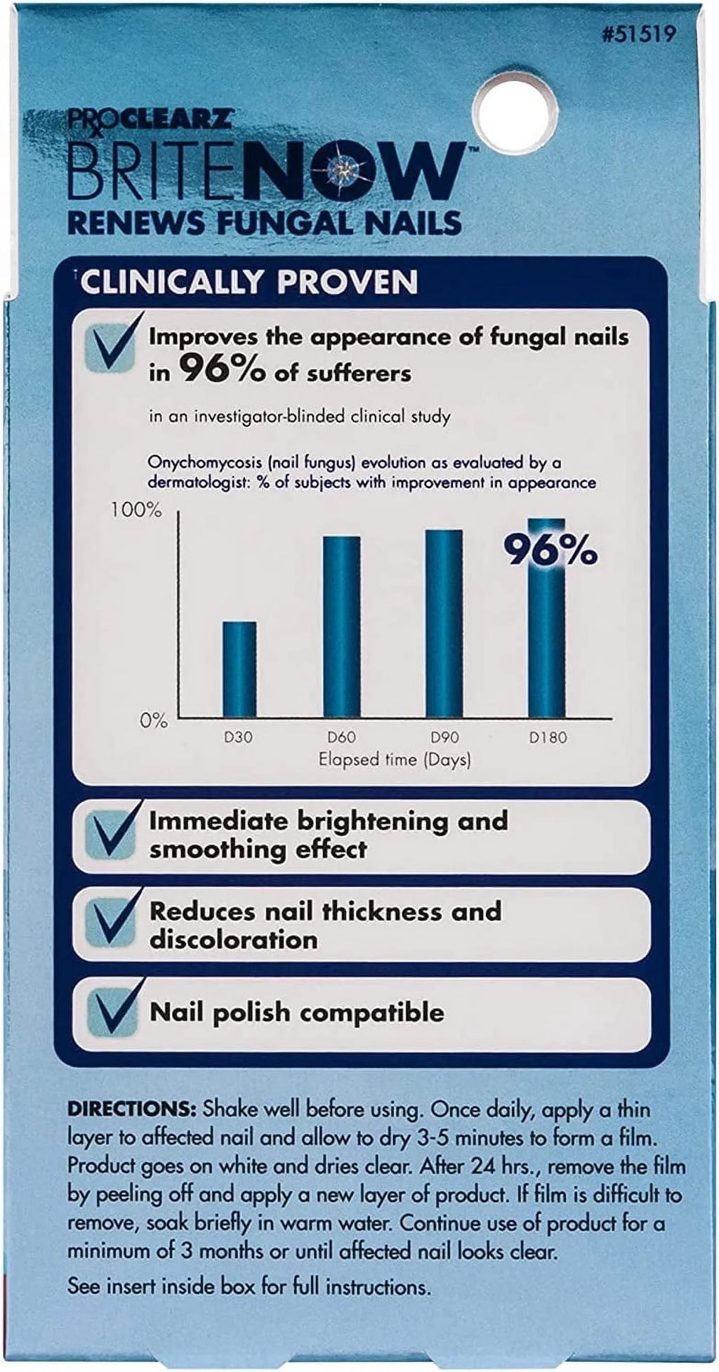 Brite Restores Brightening The Nail Repair, Technology, 0.5 Now Treatment, Nail Discolored Smoothing Appearance Ounce Nails, & ProClearz Peel-Away Of Damaged &
