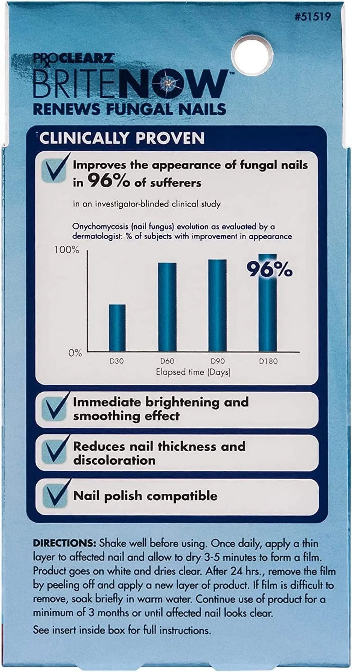 Brite Restores Brightening The Nail Repair, Technology, 0.5 Now Treatment, Nail Discolored Smoothing Appearance Ounce Nails, & ProClearz Peel-Away Of Damaged &