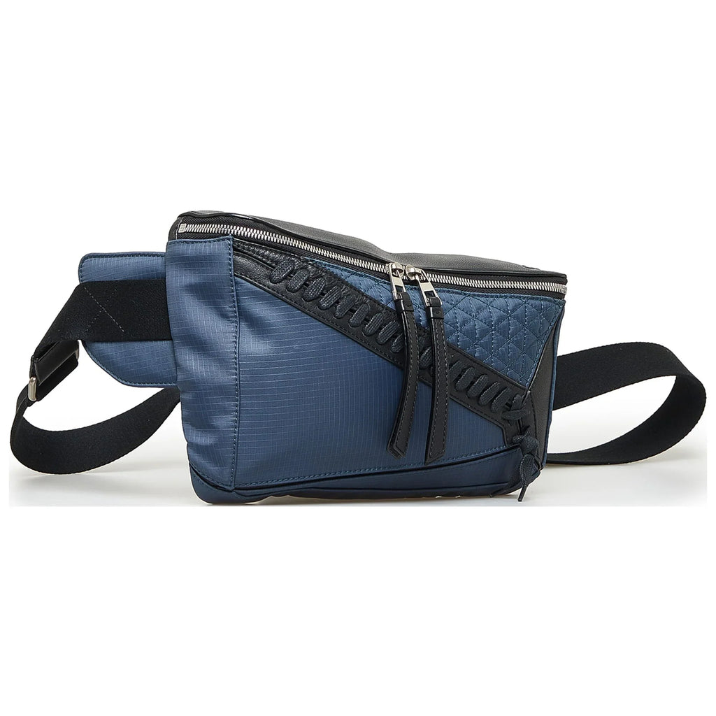 Belt Bag Fabric Blue (Good) Nylon Puzzle LOEWE Authenticated Pre-Owned Unisex
