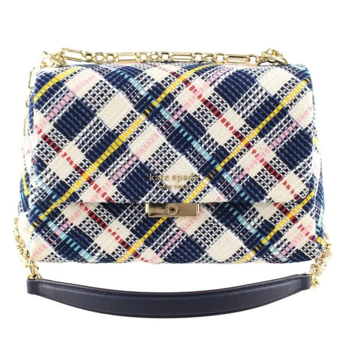 Fabric Medium Kate New Tweed Chain York Bag Carlyle Shoulder Parchment Spade