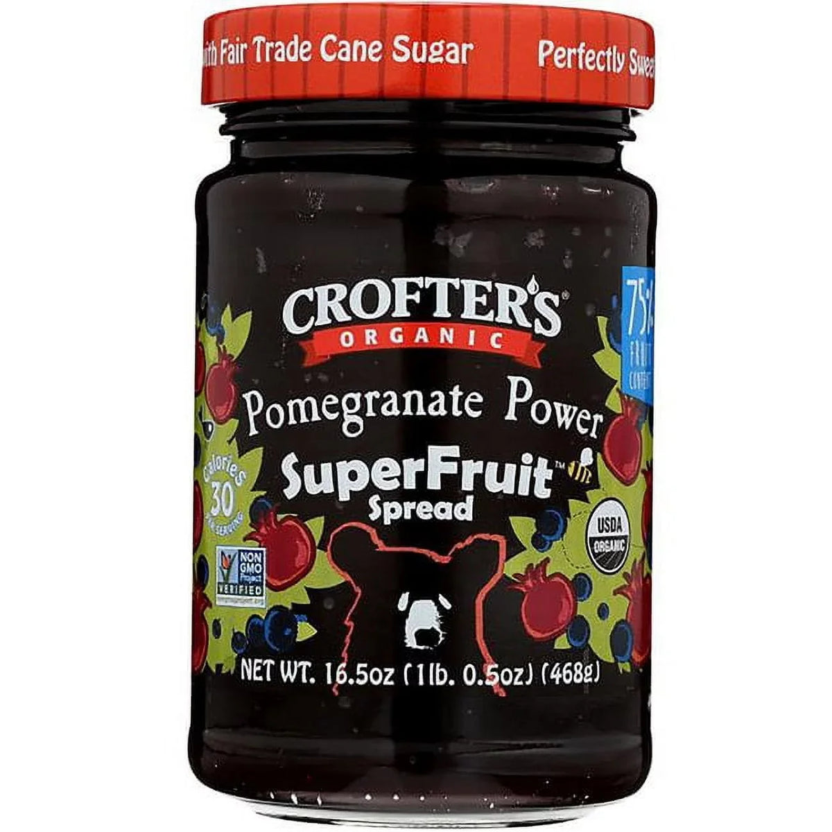 oz Organic Power Jar Crofter's- Pomegranate Spread - SuperFruit 16.5