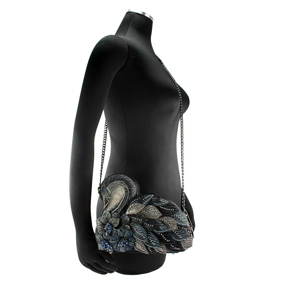 Swanky New Swan Crossbody Swan Frances Mary Handbag Swanky Black