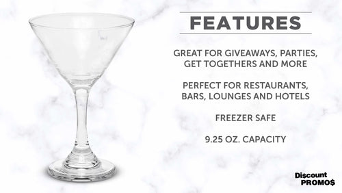'- Wedding - Set Party Martini for Classic Favors, Bulk Events Glasses Favors, Clear Cocktails, oz. Great Pack 10, of 9.25