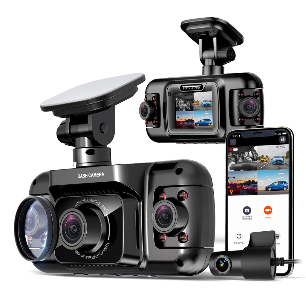 GPS Resolution, and R4 Channel 1080p Rexing Around 4 Dash Cam All Wi-Fi, W/