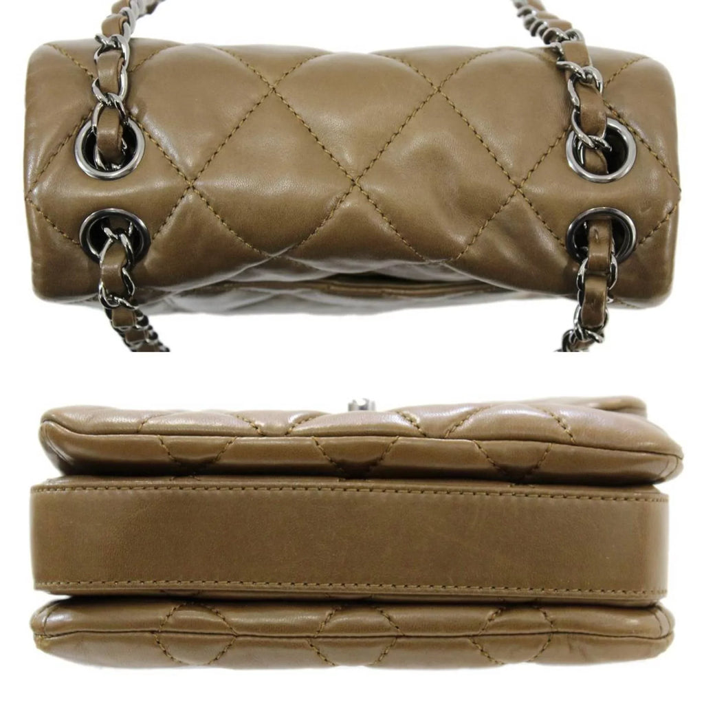 dark chain 15357745 Pre-Owned bag shoulder (Good) brown matelasse
