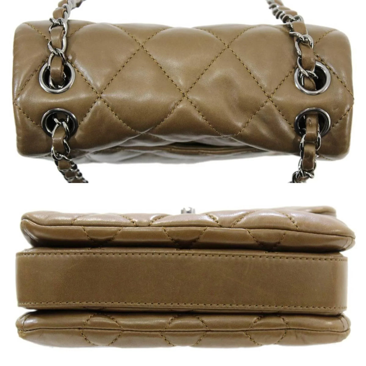 dark chain 15357745 Pre-Owned bag shoulder (Good) brown matelasse