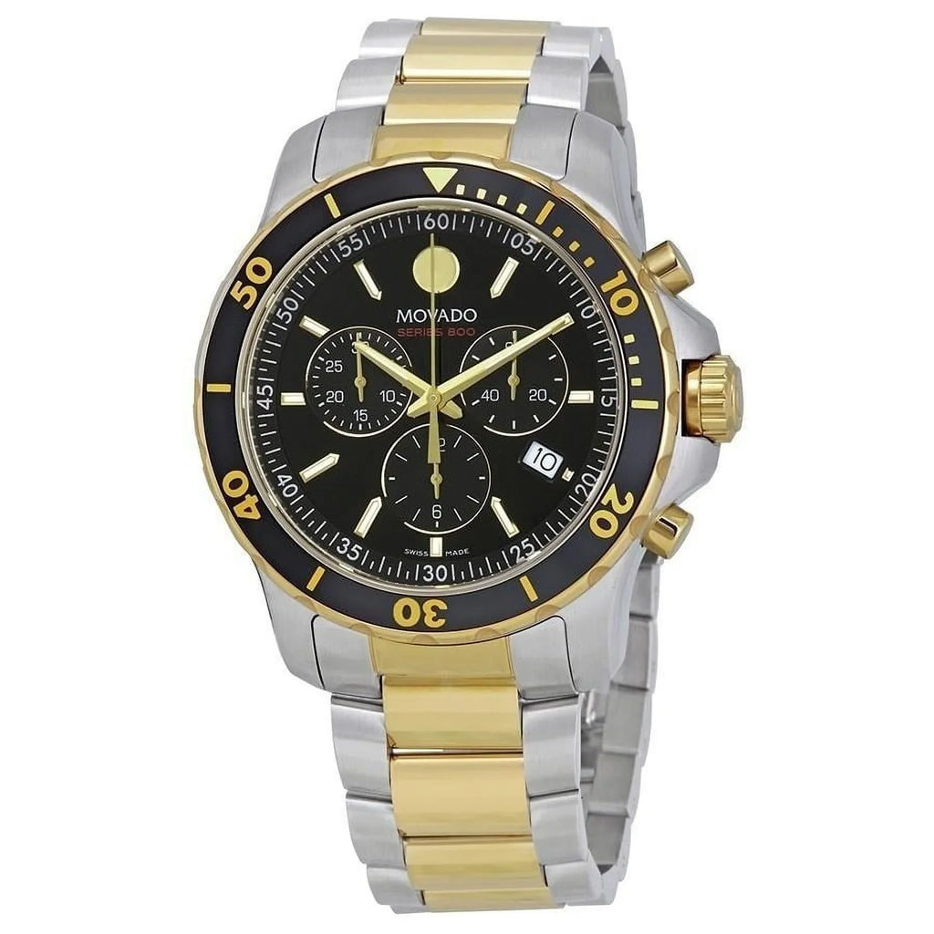 2-Tone Black Chronograph 2600146 Dial - Men's Watch Movado