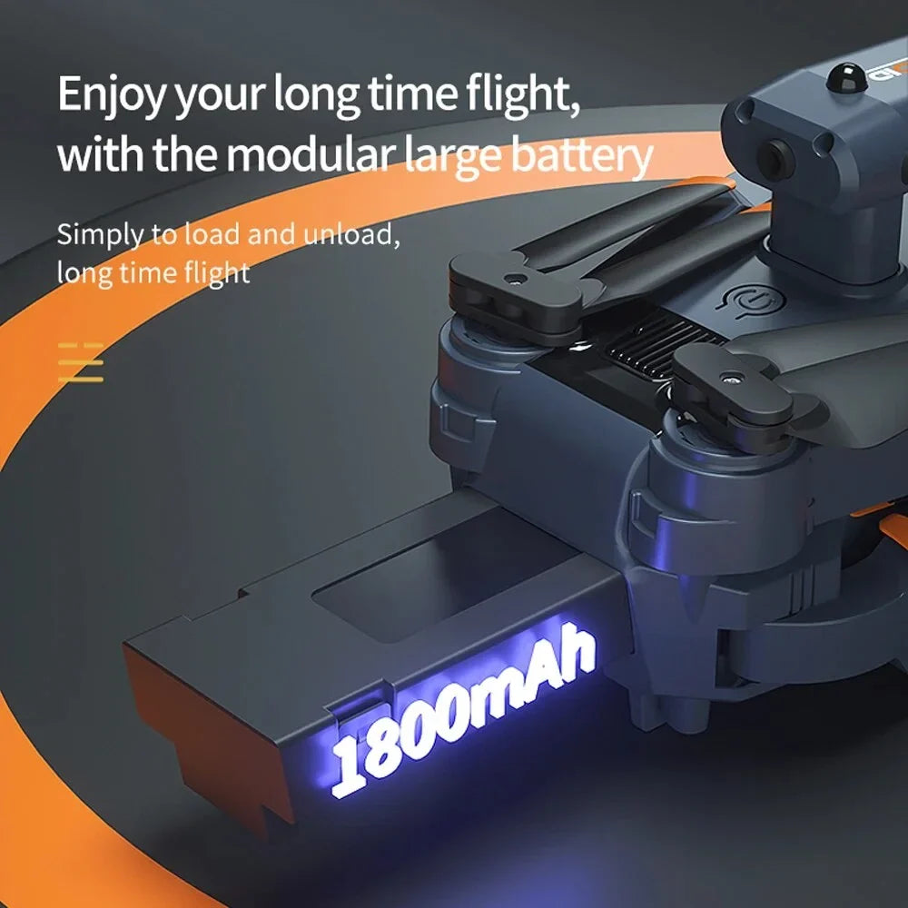 for Quadcopter Obstacle Professional Toys 6CH RC Drone 4K Avoidance Dual Drone Camera Helicopter Battery Foldable RC Boys Kids 3PC