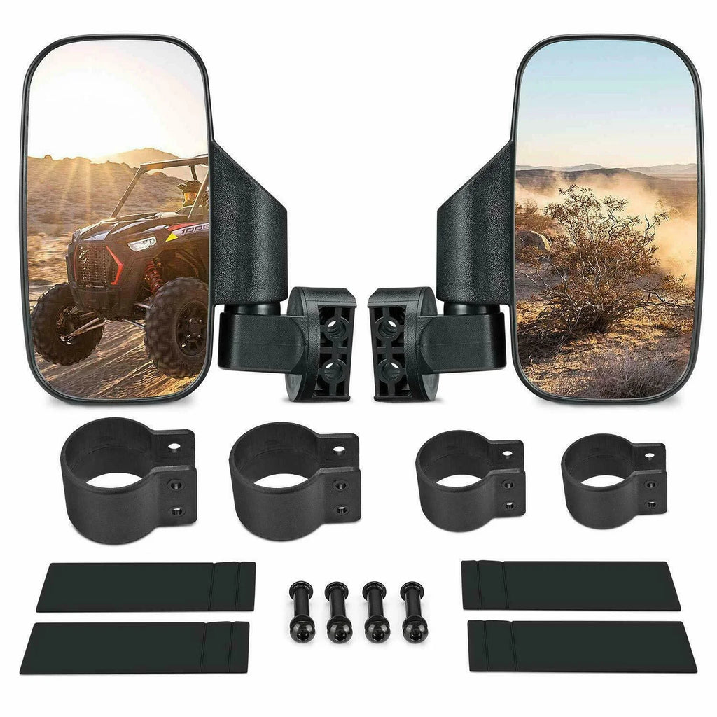 900 with Polaris 1000 Can-Am 1.75"-2" Clamp Mirrors X3 Bar Set Mirrors View RZR Center UTV Compatible Rear