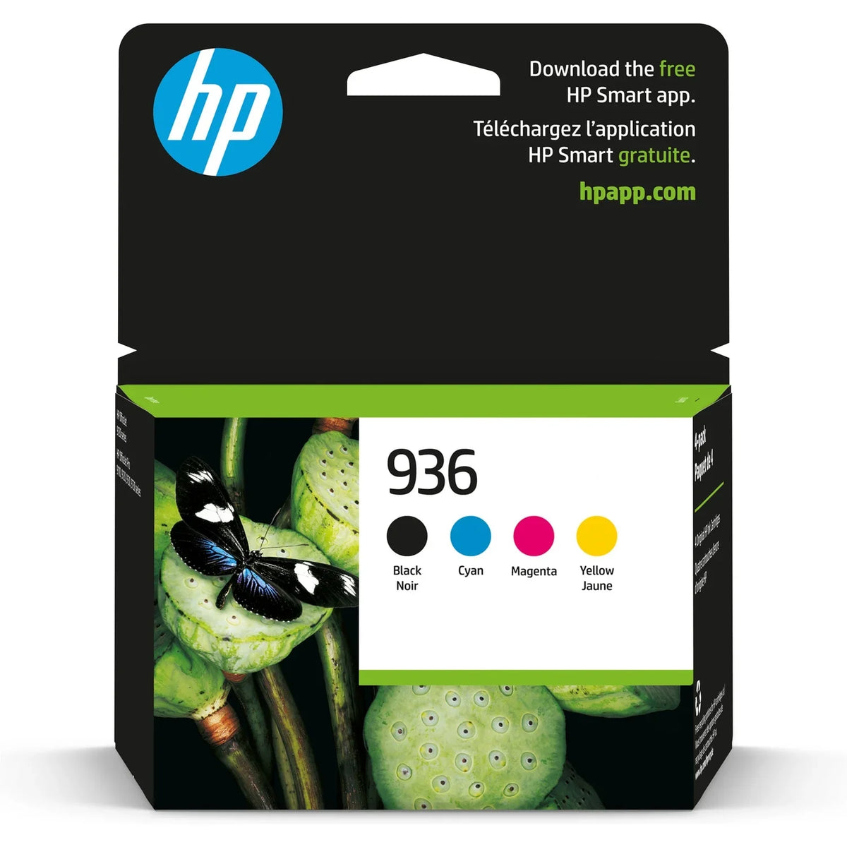 4-Pack Original 936 Cartridge HP Ink CMYK