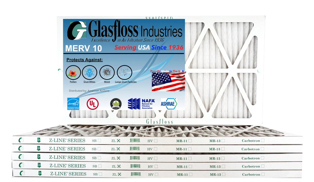 14x36x1 (Actual 10 Air Glasfloss x 35.5x7/8 Made 13.5 inch) - dimension: in - - -Qty:6 USA Filter Furnace MERV