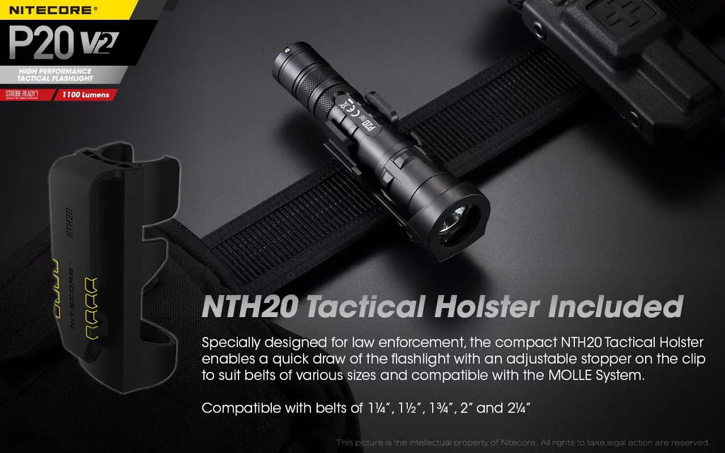 Nitecore 1100 P20 Lumens XP-L2 - Flashlight LED Tactical V6 - V2 CREE