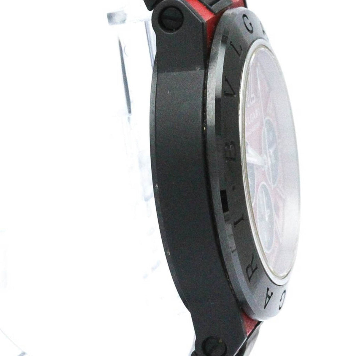 Ceramic Pre-Owned Watch (Good) BVLGARI DG42SMCCH Chronograph Diagono Automatic Magnesium BF567466