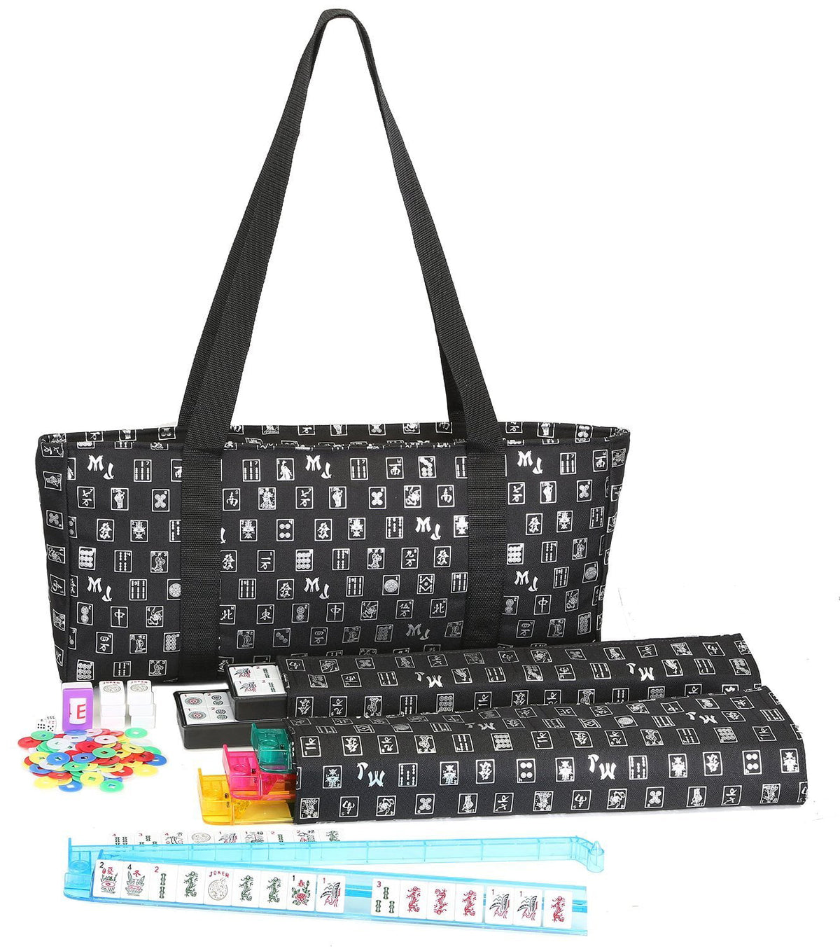 matching tiles, MJ Case Soft a Soft Silver racks wraps not included) - Only and & trays, Designer two and Jongg Mah pushers includes Logo Case, bag, Replacement (Replacement bonus Black Direct