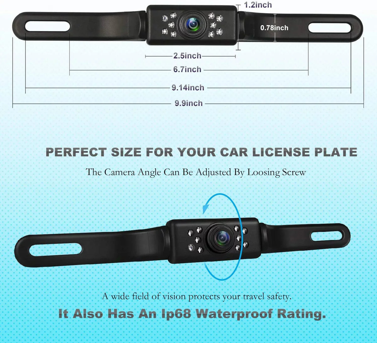 Camera Night Backup Rear Mount License Universal View CAM600 Plate Vision Absolute
