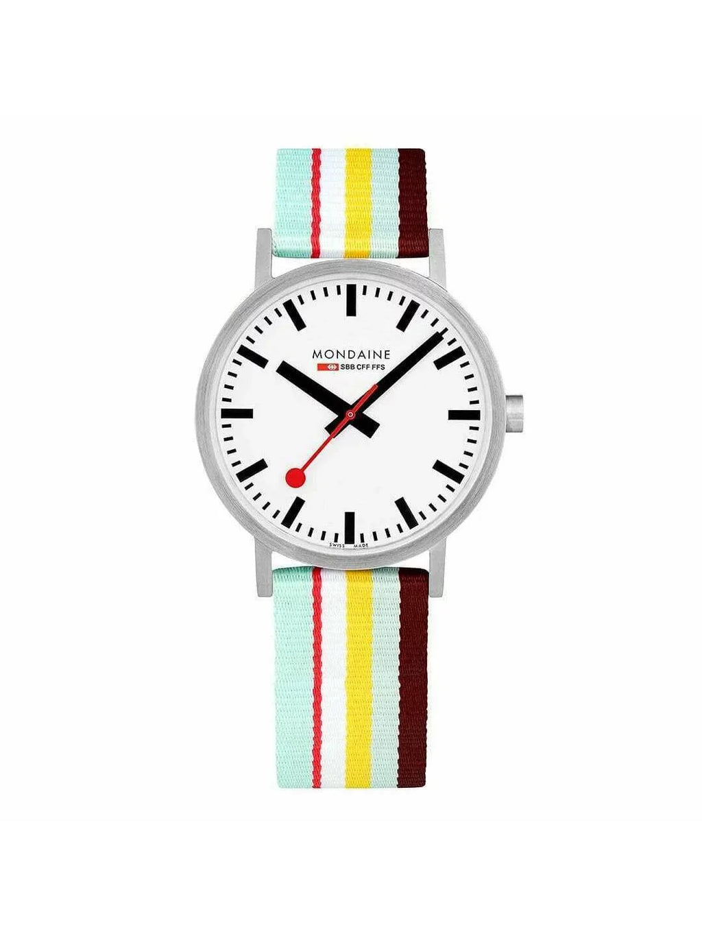 Dial Ladies 30mm White Mondain Watch Steel Swiss Railways A660.30360.16SBK