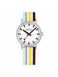 Dial Ladies 30mm White Mondain Watch Steel Swiss Railways A660.30360.16SBK