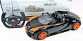 Vitesse Bugatti Car Wonder Licensed Black/Orange Model Grand Wheels Sport RC - Veyron 1:14