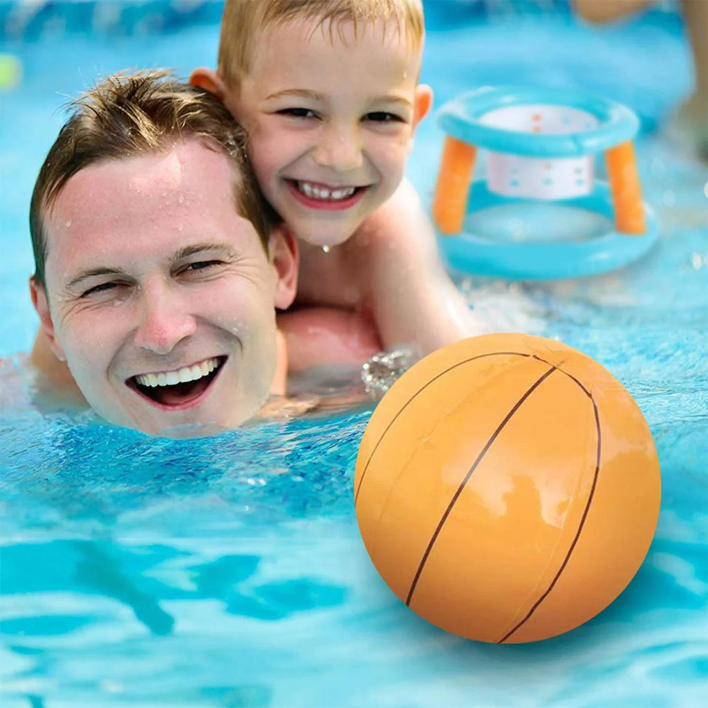 Ball, Court Net Blue Fun Marigold 2 exterior | Game Kids, Basketball Light Volleyball for Volleyball Pool Swimming Inflatable Basketball Adults, with & Family Hoops
