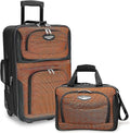 2-Piece Luggage, Amsterdam Upright Travel Select Rolling Set Orange, Expandable