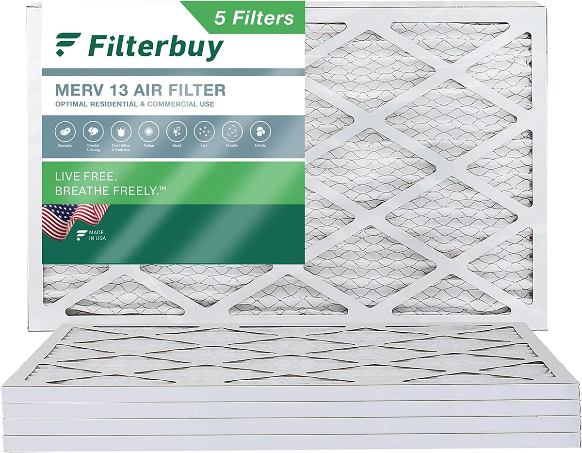 13 Pleated Filters AC Furnace 20x36x1 HVAC Filterbuy MERV (5-Pack) Air