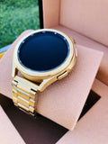 Gold Galaxy 24k Gray 4 Gold LTE 46mm Bezel Custom Watch Gold Band Plated