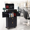 Travel Rolling Case, Beauty Holder Box Cosmetic Lockable Organizer Luggage, Salon Stylist Hairdressing Dryer with Makeup Train Miumaeov Hair Trolley Tool
