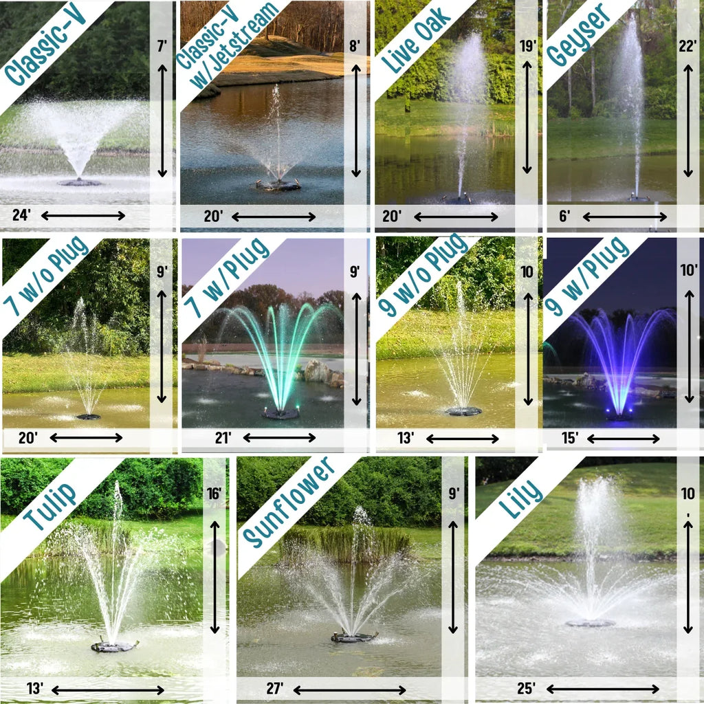 Fountain | AQF10000-200 PONDS 200 Aeration | Surface HP Ponds for Cord 1.2 OFF HALF 11 | foot | Floating Patterns