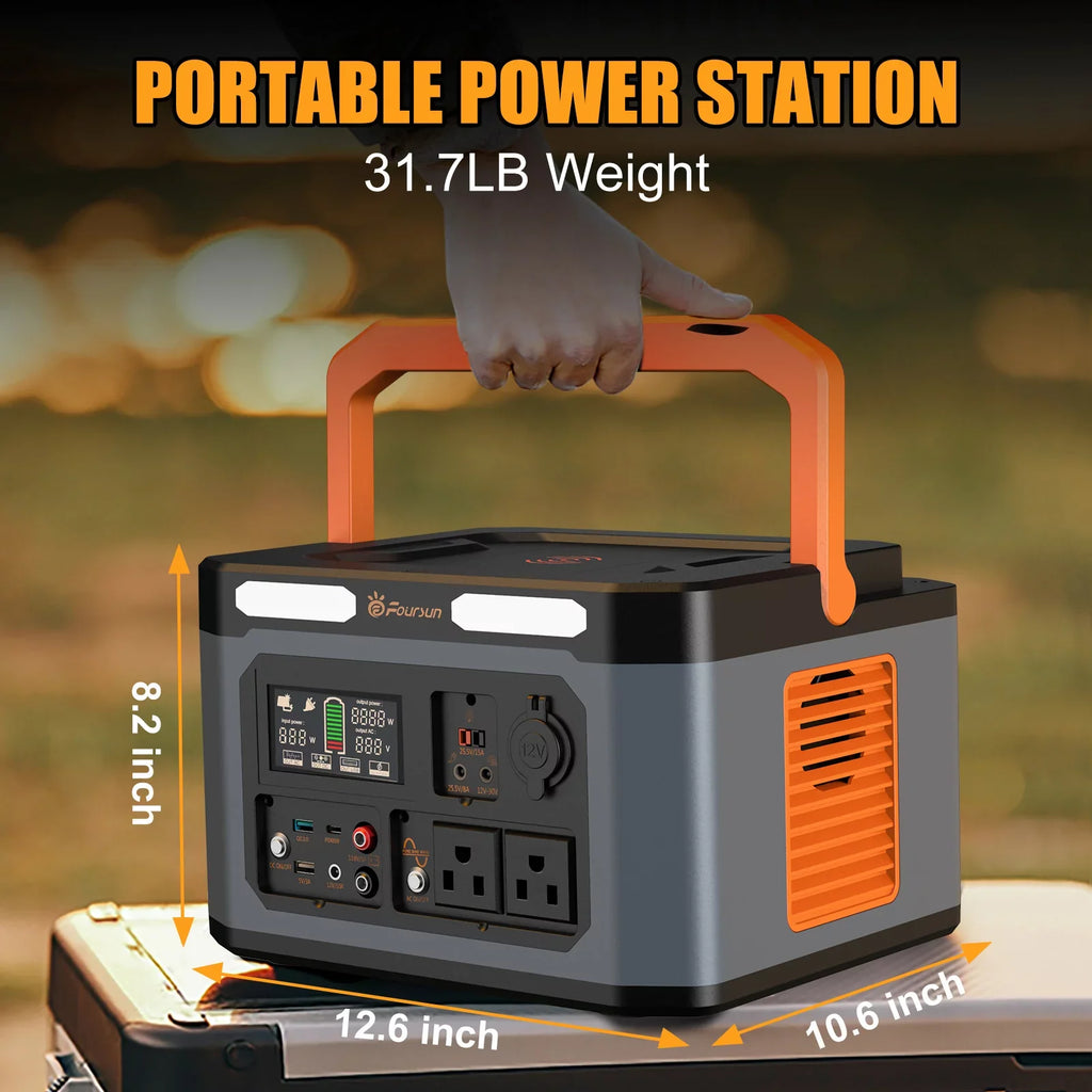 Anself, Generator for Wireless 1500W Solar 1598.4Wh, Backup, Emergency, Portable Home Power by Station Foursun charge