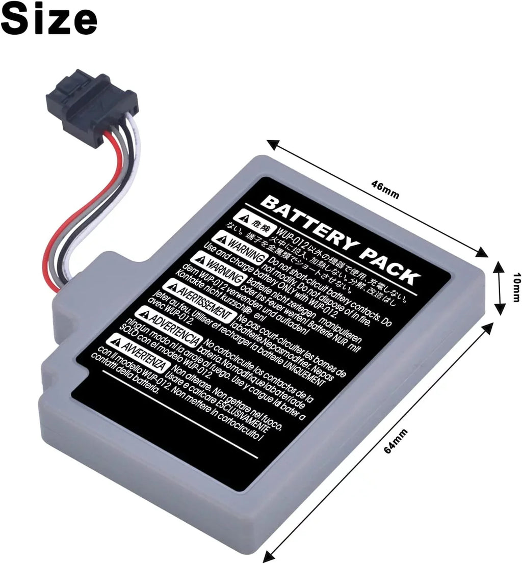 Rechargeable y Wii Gamepad Pack WUP-010 Replacement Nintendo 2000mAh U WUP-012, for