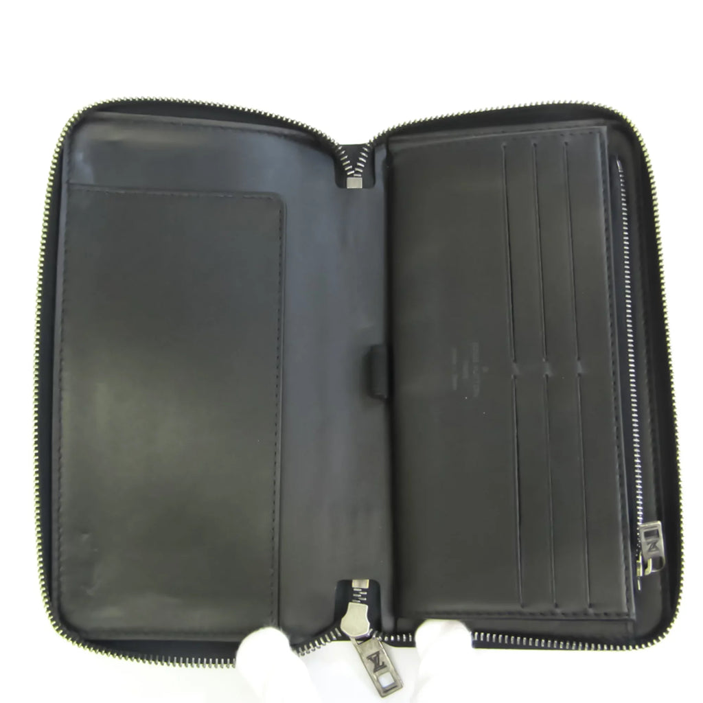 Long Basalt (Good) Wallet Pre-Owned M97026 Zippy Utah Leather Men's Organizer (bi-fold)