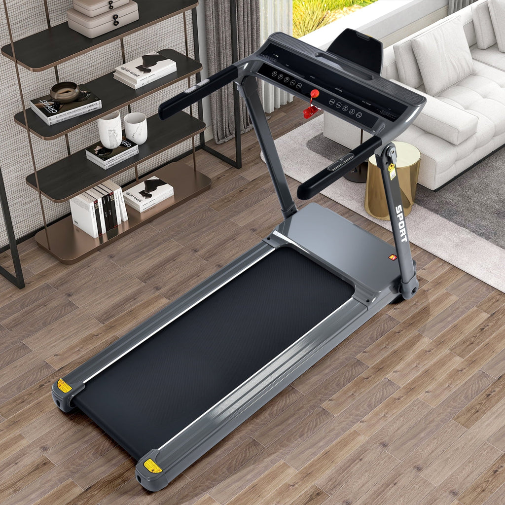 Treadmill Folding Treadmill Machine Foldable Running Dcenta 330lbs；Portable Motorised Home Electric Gym Walking,Electric for Gym Medium Compact 3.5HP Jogging Fitness Motorized 14KM/H Workout
