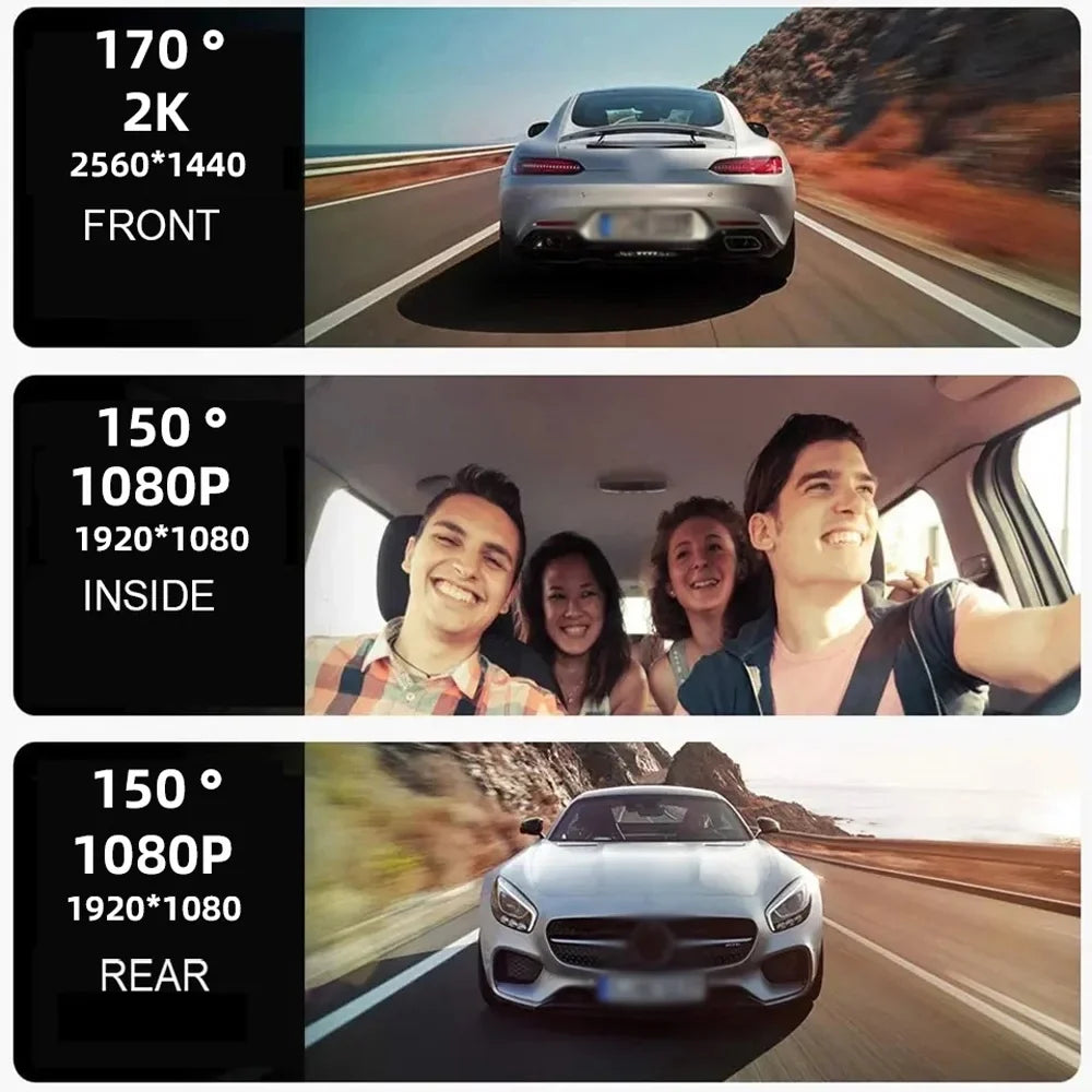 Mirror - Auto Wide With Clear Car 3 Wide - Auto - Dashcam,Dashcam Auto Wifi Car Dash 3 Camera Car Cameras Rearview Auto Car Car Car Cam Rearview Video Wifi Safety Andoer - Car Video Camera Wide Wide