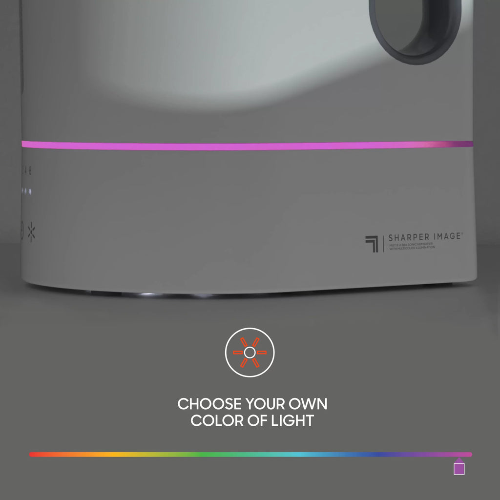 Humidifier Image Gallon with Pitcher Tank Sharper Customizable Light, 8 MIST 0.65 Cool Ultrasonic Mist,