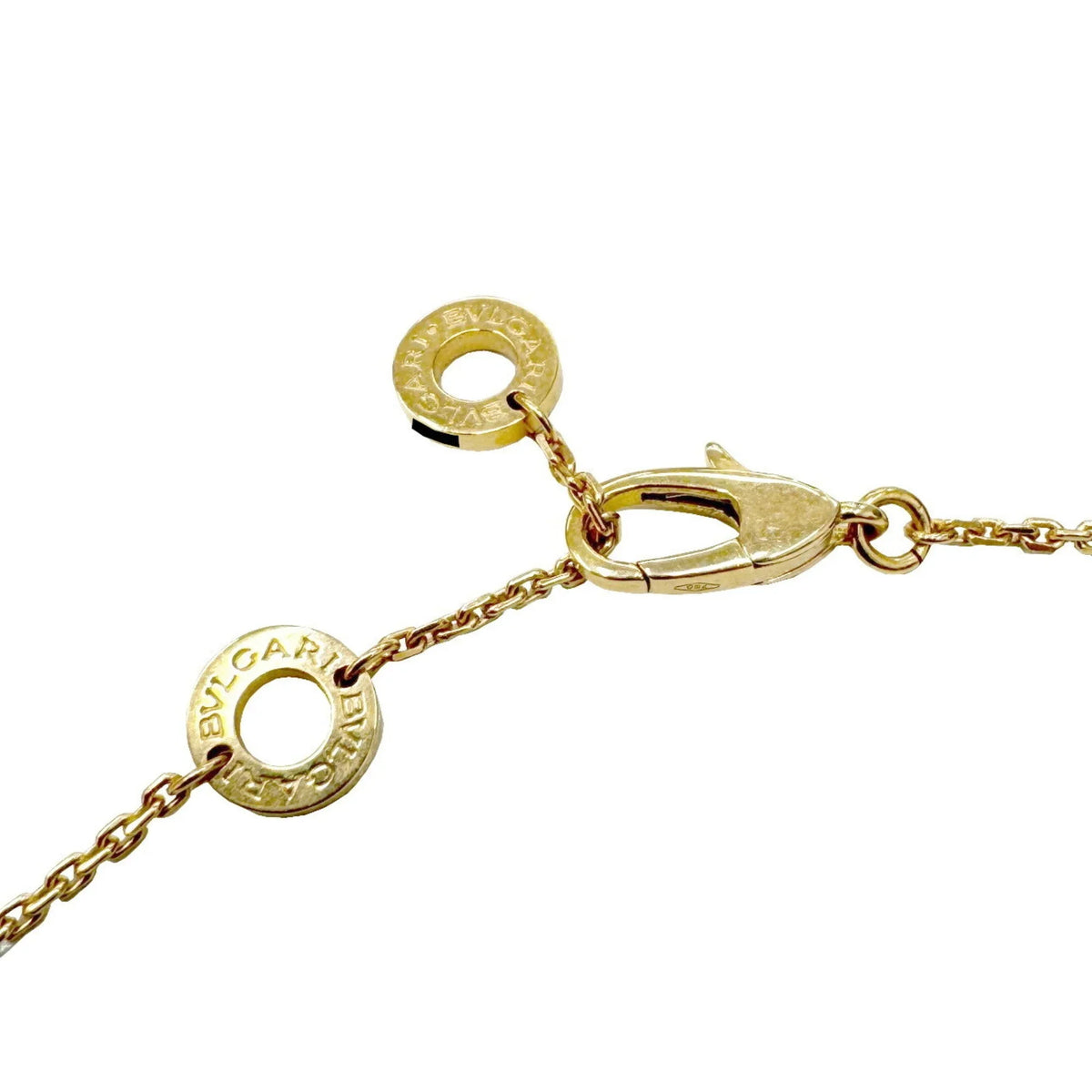 Pendant BVLGARI K18PG Dream Gold (Good) Diva Ladies Pink Bvlgari Necklace Pre-Owned 7.3g Malachite D0.28ct Diamond
