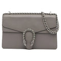 Authenticated Unisex Shoulder Calf Pre-Owned Gray Bag Dionysus Small Leather (Good)
