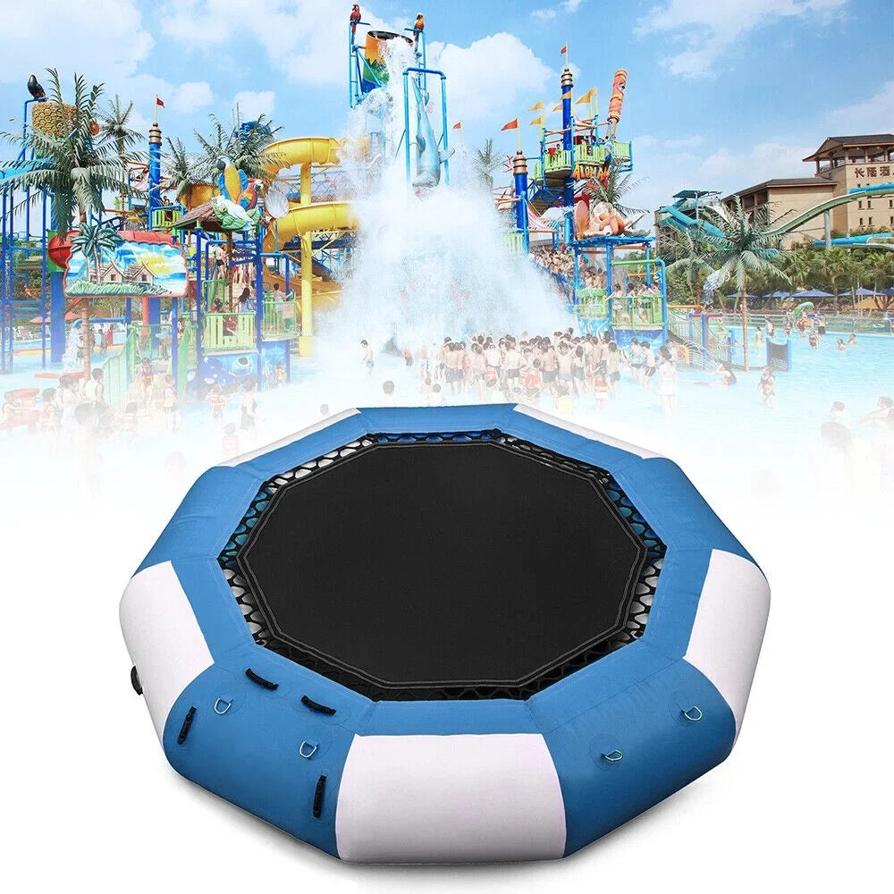 Floating Trampoline 880lbs Pool Sport Blue 17-ft Swimming DENEST Max Island Inflatable liquid Capacity Lake 400kg/ liquid Bounce
