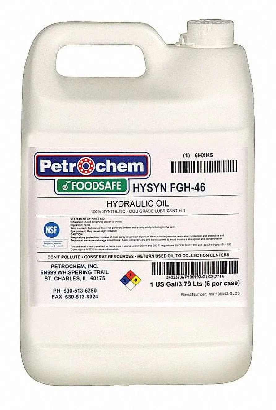 Grade,1gal,ISO Petrochem Oil,Food Hydraulic HYSN FGH-46-001 Syn 46