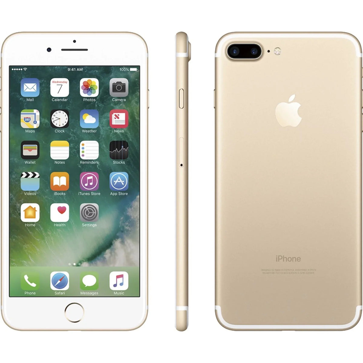 (Refurbished) iPhone (T-Mobile Gold 7 Smartphone 128GB Locked) Restored Plus