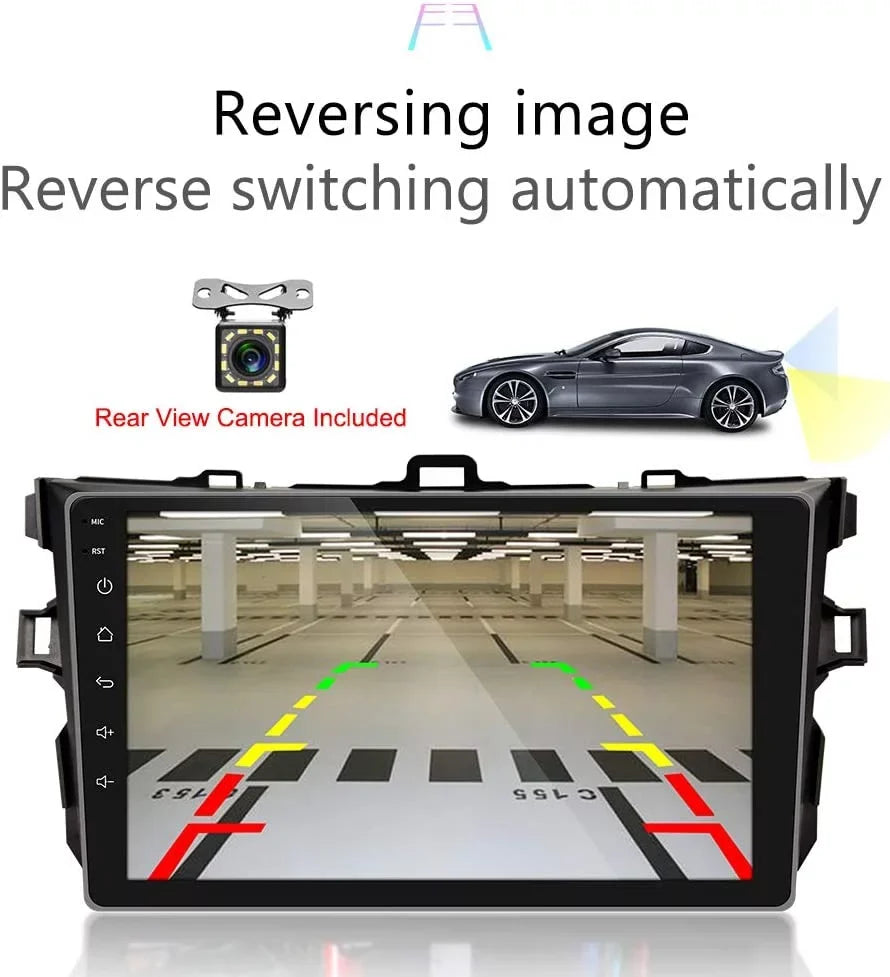 Inch Bluetooth/FM/WiFi Backup Car 2012, 9 with Touch Unit + Radio 2009 2GB 2010 Built-in 2008 2011 Android Camera Navigation Head Stereo Screen Android GPS 2007 2006 for Car Corolla 32GB
