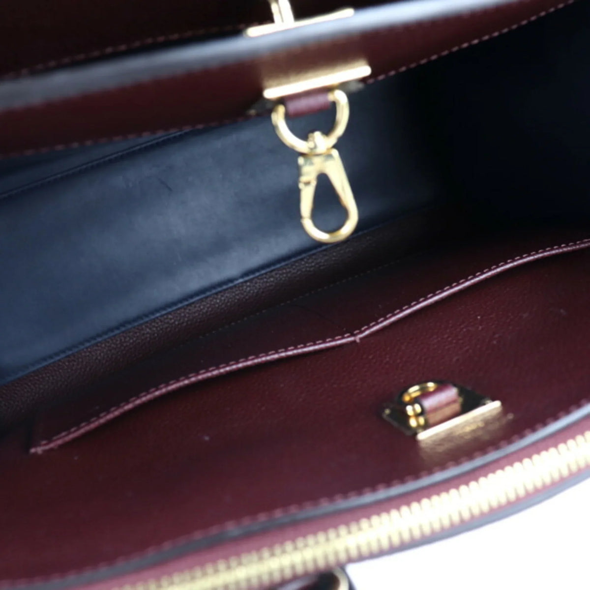 (Good) Noir Tote Steamer MM M54260 2WAY Bag Shoulder Marine Raisin Handbag Leather Pre-Owned City