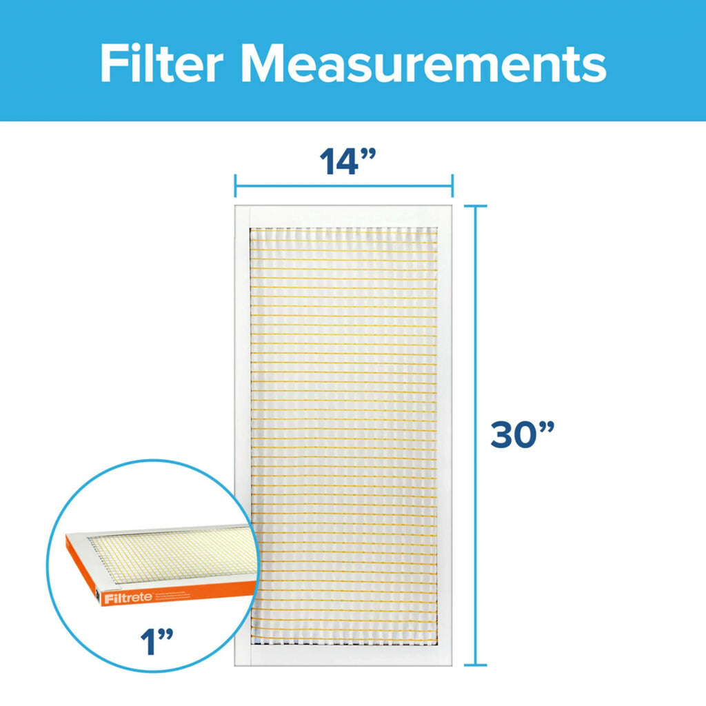 Filters 800 4 MPR 10, 14x30x1 Air Micro MERV Reduction, Particle Filtrete Filter,