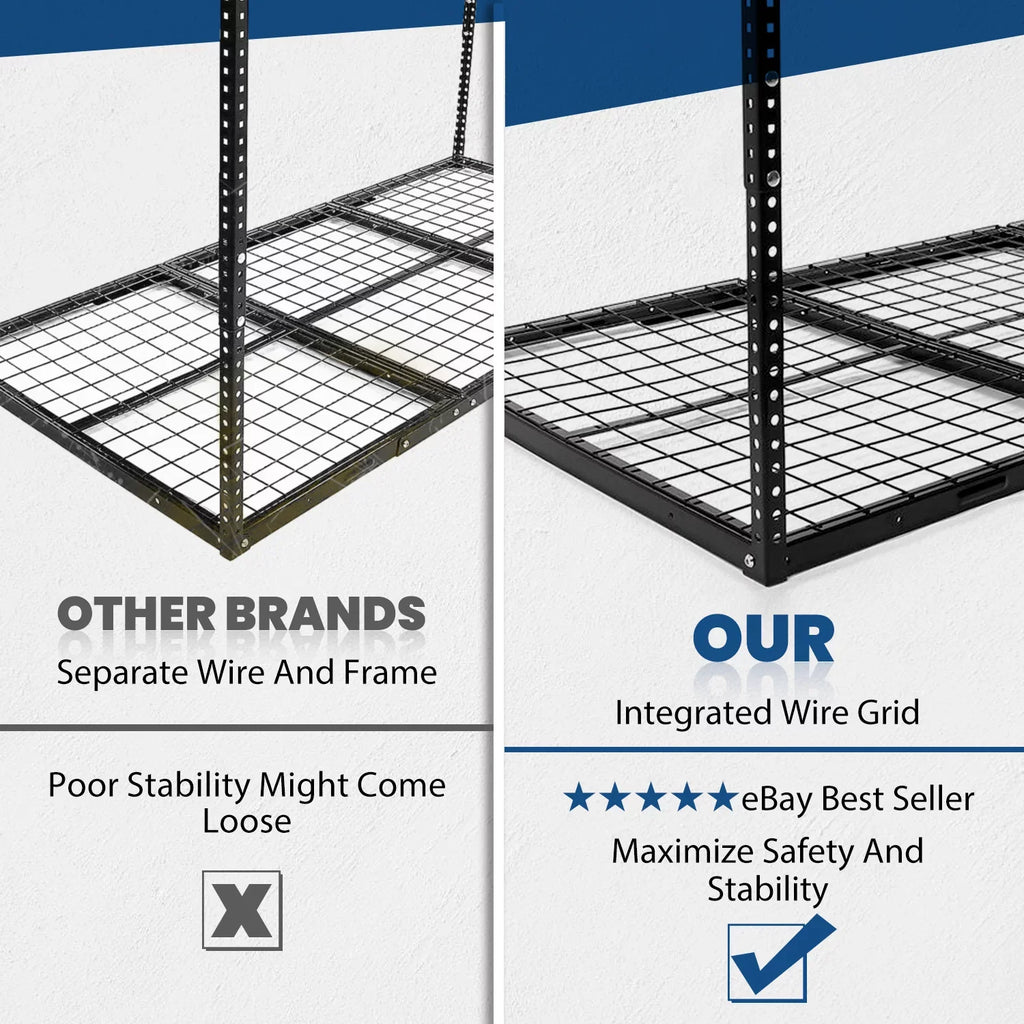 Metal 22" Duty Overhead 36" x Organization 40" Racks Adjustable Kojem Garage 72" Rack Storage Ceiling Garage - Storage Heavy