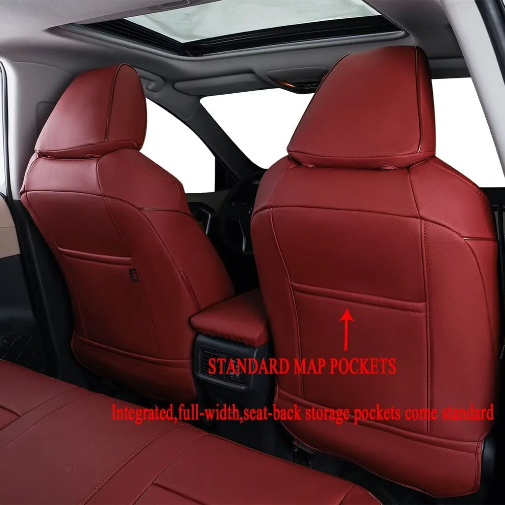 2023 Fit Custom for Auto Leather Taos EKR Covers(Burgundy) 2022 -Full SE Taos Covers Seat S Set Car Seat Volkswagen